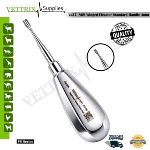 Winged Elevator Standard Handle 4 mm veterinary dental instrument